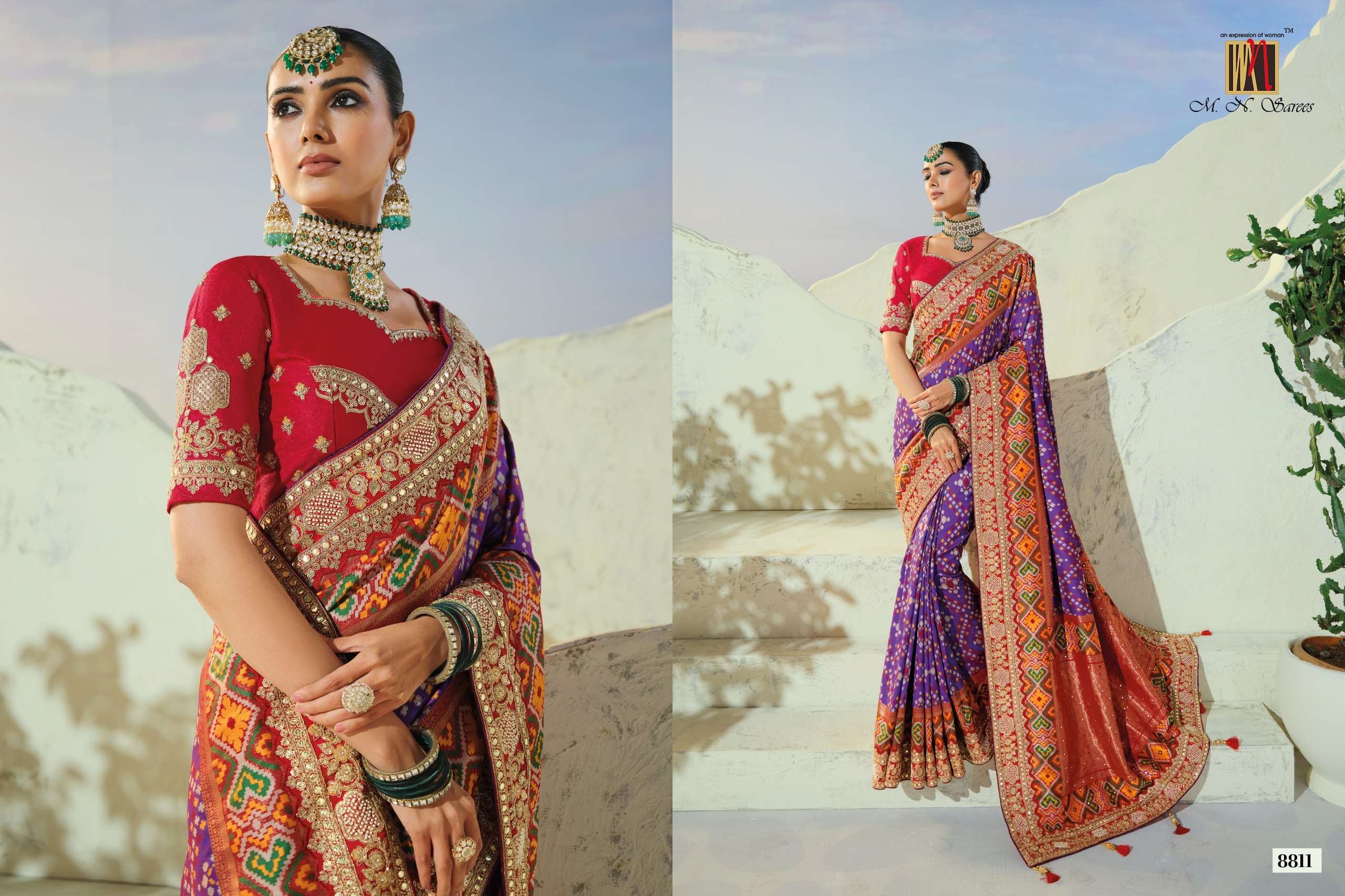 MN The Heritage Of Patola 8800 Series fancy fabric saree wholesale in surat